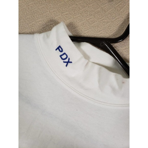 A+ By Sai PDX Sweater Medium White Pullover Sweatshirt Mock Neck Long Sleeve - Picture 4 of 13